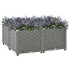 vidaXL Raised Bed Light Grey Polypropylene Large Durable Planter Box