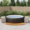 vidaXL Hot Tub Surround Gray Poly Rattan and Solid Wood Acacia