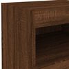 vidaXL Bedside Cabinet Brown oak Engineered wood Medium Bedside Cabinet