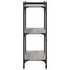 vidaXL Bookcase Gray Sonoma Engineered Wood, Metal Medium