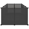 vidaXL Animal Cage Black PP plastic panels, steel frames