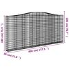 vidaXL Arched Gabion Baskets 6 pcs 157.5x11.8x180/200" Galvanised Iron