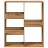 vidaXL Room Divider Artisian Oak Engineered Wood Large Bookshelf