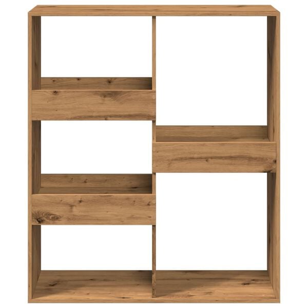 vidaXL Room Divider Artisian Oak Engineered Wood Large Bookshelf