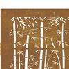 vidaXL Garden Gate 39.4x29.5" Corten Steel Bamboo Design
