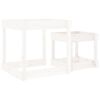 vidaXL Sand Table White Solid pinewood Small to Medium Collapsible