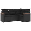 vidaXL Garden Sofa Set Black