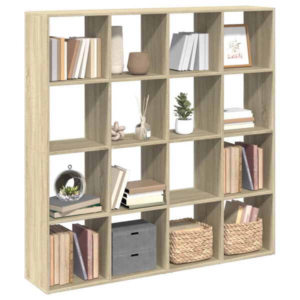 vidaXL Book Cabinet Sonoma Oak Engineered wood Large Book Cabinet