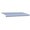 vidaXL Retractable Awning Blue and White 157.48 x 78.74 in