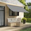 vidaXL Retractable Awning Anthracite Steel 118.1 x 59.1 in Retractable