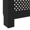 vidaXL MDF Radiator Cover Black 80.7"