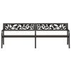 vidaXL Garden Bench Black Powder-coated steel, plastic 97 in wide