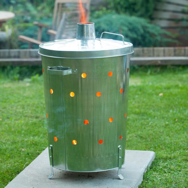 Nature Garden Incinerator Galvanized Steel Medium Durable