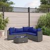 vidaXL Patio Sofa Set Set of 5 Gray