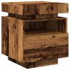 vidaXL Bedside Cabinet Set of 2 Old wood Engineered wood Medium