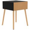 vidaXL Bedside Cabinet High gloss black Engineered wood 15.7 in square