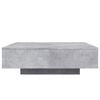 vidaXL Coffee Table Concrete gray Engineered wood 39.4 x 39.4 x 12.2 in