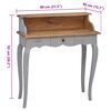 vidaXL Writing Desk Mahogany, Grey Solid mahogany wood