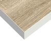 vidaXL Wall Shelf Set of 2 Oak and White Honeycomb MDF, Metal Medium