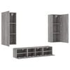 vidaXL TV Wall Unit Grey Sonoma Engineered wood 5 piece set