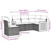 vidaXL Garden Sofa Set Black