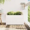 vidaXL Garden Planter White Solid pine wood 35.4x19.7x19.7 in
