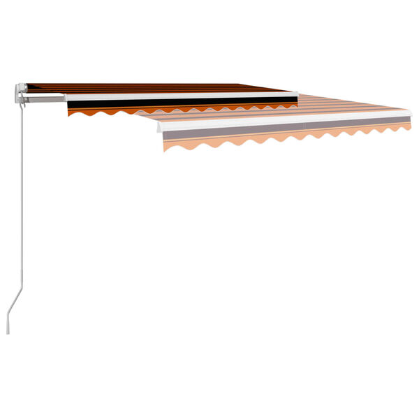 vidaXL Retractable Awning Orange, Brown, White