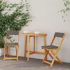 vidaXL Bistro Set with Cushion 3 pcs Oil Natural Solid Acacia Wood