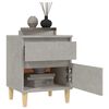 vidaXL Bedside Cabinet Concrete grey Engineered wood Bedside Cabinet