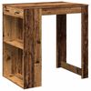 vidaXL Bar Table Old wood Engineered wood Medium Bar Table Rectangular
