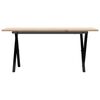 vidaXL Coffee Table Natural wood and black