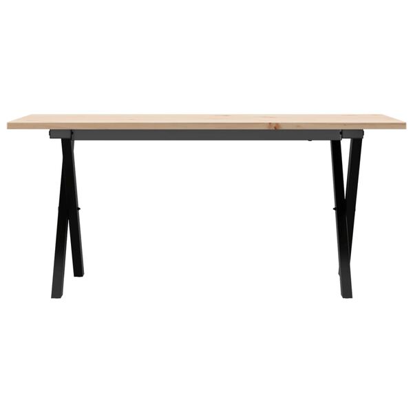 vidaXL Coffee Table Natural wood and black