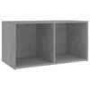 vidaXL TV Cabinet Concrete grey Engineered wood 28.3 x 13.8 x 14.4 in