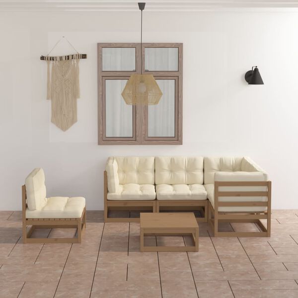 vidaXL Garden Lounge Set Honey Brown
