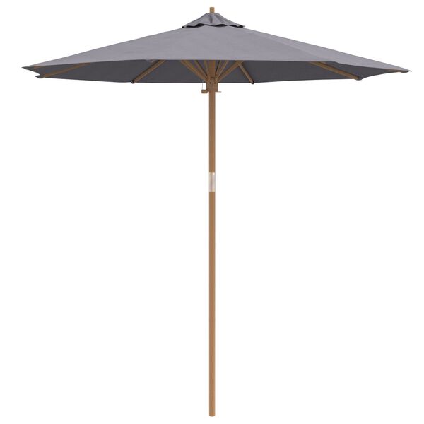 vidaXL Garden Parasol Dark gray 240 x 240 x 260 cm bamboo