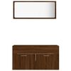 vidaXL Bathroom Furniture Set Brown Oak Engineered wood Large
