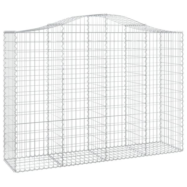 vidaXL Gabion Basket Set of 11 Silver Galvanized Iron Large Durable