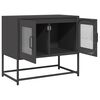 vidaXL TV Cabinet Black Cold-rolled Steel TV Cabinet Rectangular