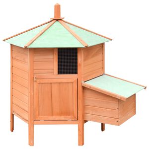 vidaXL Chicken Coop Brown and green