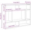 vidaXL Wall Shelf White 29.5x6.3x21.7" Engineered Wood