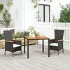 vidaXL Garden Dining Set Black, Cream White