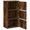 vidaXL Bookcase Smoked Oak Engineered Wood 15.7x9.4x30.3 in Bookcase