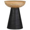 vidaXL Side Table Black Solid mango wood Small Decorative Inlays