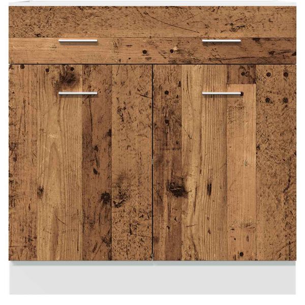 vidaXL Drawer Bottom Cabinet Old Wood Engineered Wood Medium