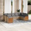 vidaXL Garden Sofa Set Beige Poly Rattan