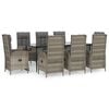 vidaXL Garden Dining Set Black and gray