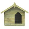 vidaXL Dog House Green Impregnated pinewood Medium Durable Dog House