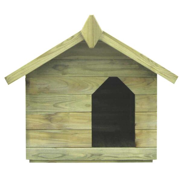 vidaXL Dog House Green Impregnated pinewood Medium Durable Dog House