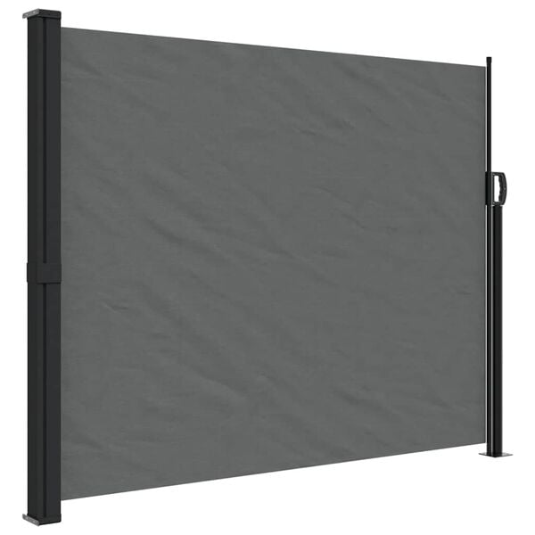 vidaXL Retractable Side Awning Anthracite Polyester with PU coating