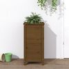 vidaXL Garden Planter Honey brown Solid pine wood Medium